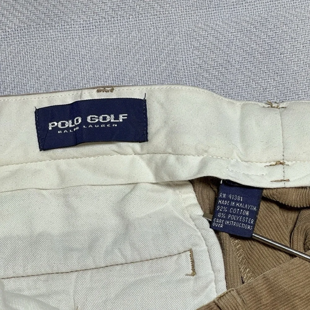 Ralph Lauren Polo Golf‎ Brown Corduroy Pants Mens Size 35x32** Casual Stretch